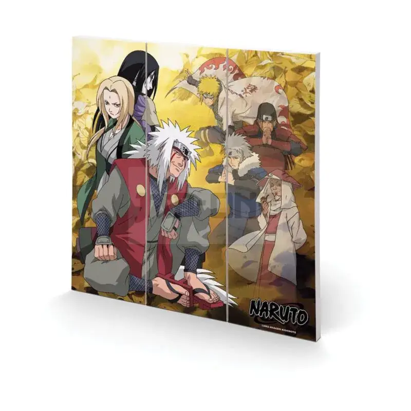 Naruto tableau en bois Fallen Leaves And Fallen Comrades Commander Maintenant