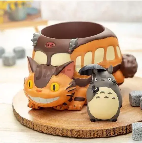 Top Vente Mon Voisin Totoro – Totoro Et Chatbus – Boite Diorama 12.5Cm