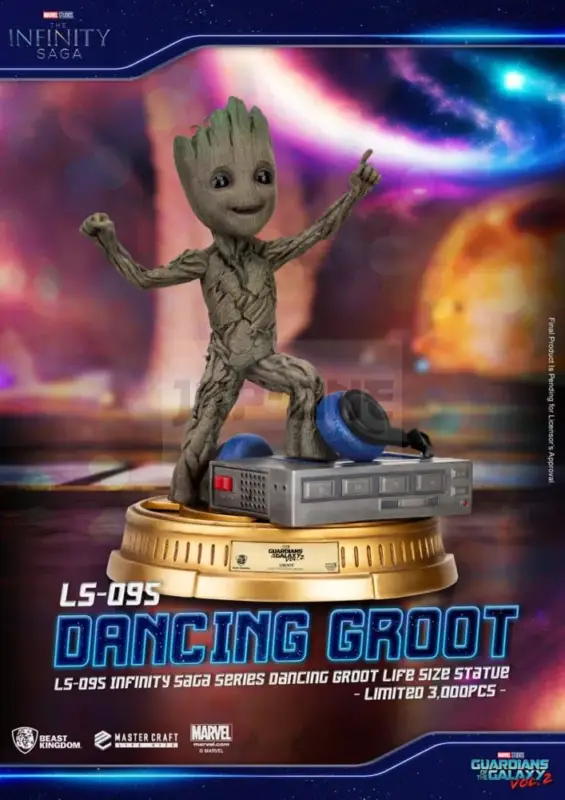 Les Gardiens De La Galaxie 2 Figurine 1/1 Dancing Groot Heo Eu Exclusive 32 Cm Produit De Marque