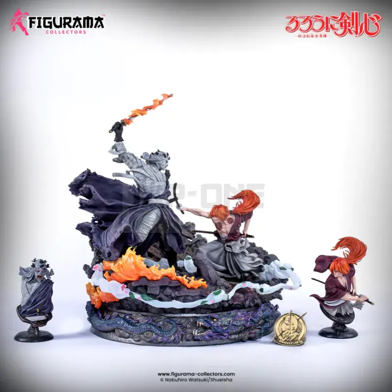 Seulement Aujourd&rsquo;hui Kenshin – Kenshin Vs Shishio – Figurine Edition 25Ème An. 1/8 60Cm