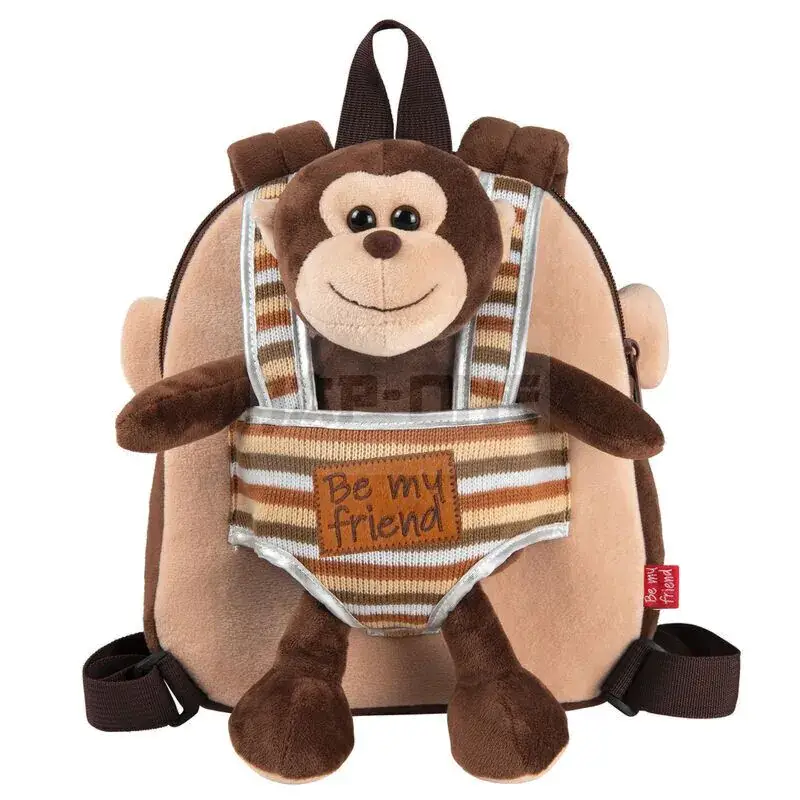 Max Monkey Reversible Sac À Dos With Plush Toy 25Cm Petit Prix