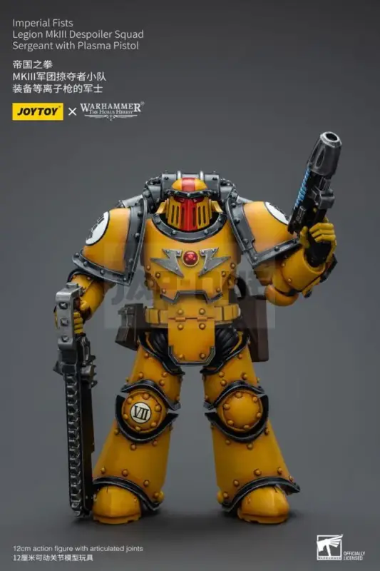 Promotion Saisonnière Warhammer The Horus Heresy Figurine 1/18 Imperial Fists Legion Mkiii Despoiler Squad Sergeant With Plasma Pistol 12 Cm