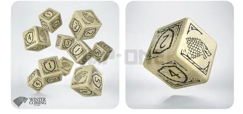 Game Of Thrones. Stark 10Xd6 Dice Set. Offre Limitée