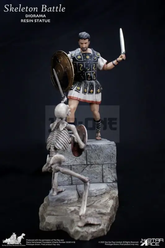 Haute Qualité Ray Harryhausen Figurine 1/8 Skeleton Battle Scene 30 Cm