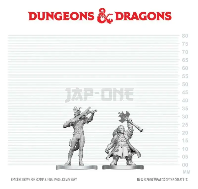 D&D Nolzur&rsquo;S Marvelous Miniatures Figurines Mini Barde Tieffelin & Clerc Nain 13 Cm Livraison Express