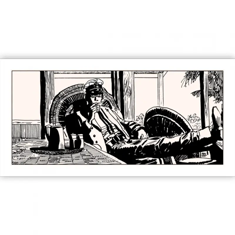 Achetez Aujourd&rsquo;hui Sérigraphie Corto Maltese – Sous la véranda 100 x 50 cm