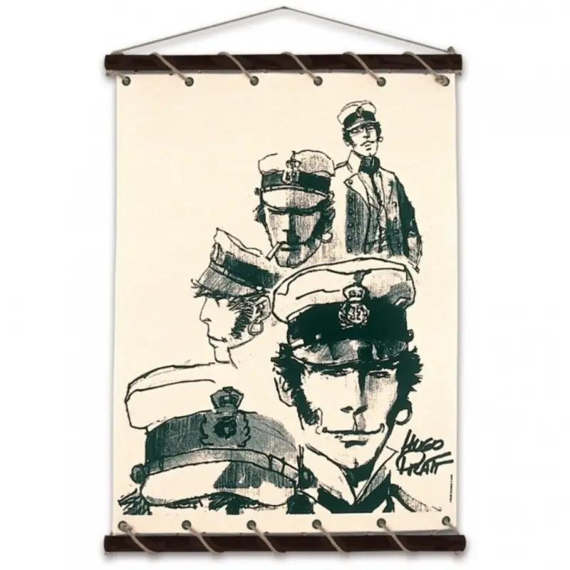 Toile tendue coton Corto Maltese - Croquis Offre Limitée