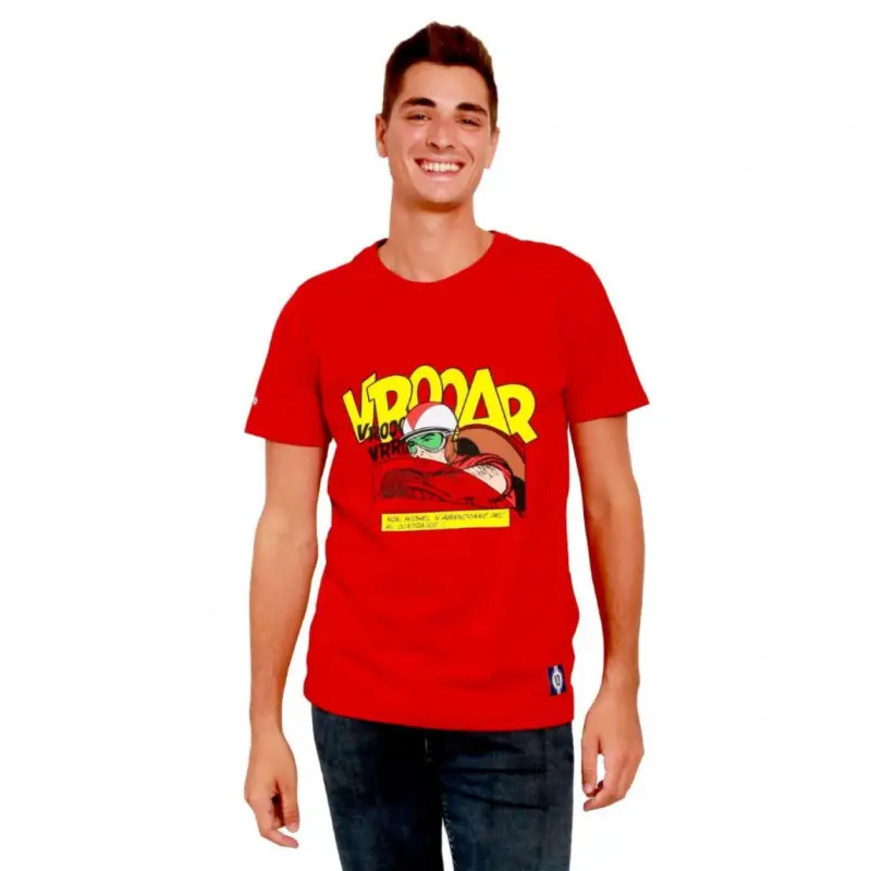 Marque T-Shirt VROAR rouge, Michel Vaillant, Taille XL