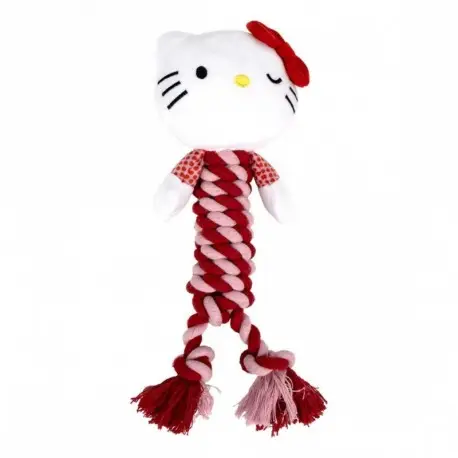 Jouet à Mâcher pour Chien Hello Kitty Corde en Polyester et Coton Expédition Rapide