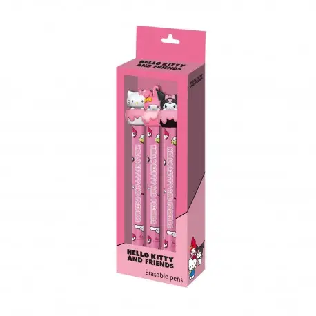 Pack de 3 Stylos Gel Effaçables Hello Kitty Nouvelle Collection