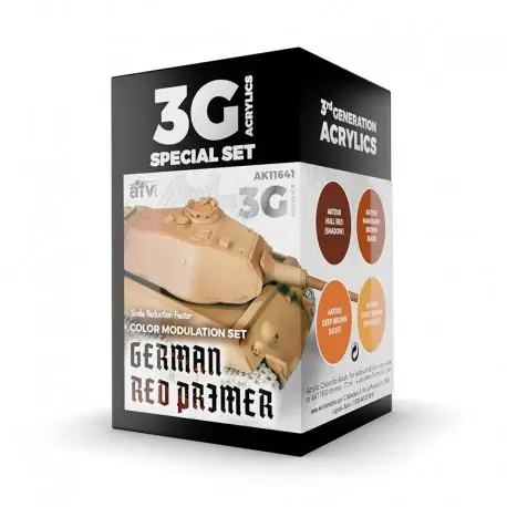 Certifié Ensemble de Peinture Acrylique 3Gen German Red Primer