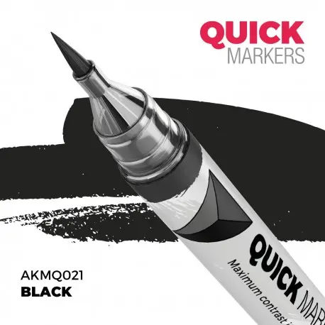 Bon Plan Marqueur QUICK MARKERS Noir pour Miniatures par AK-Interactive