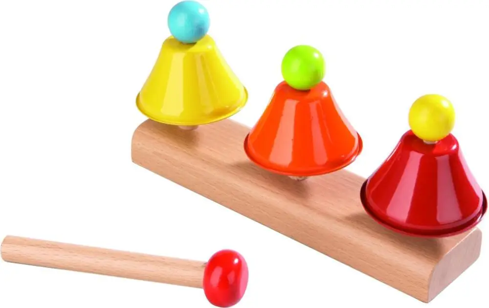 Nouveauté Haba Instrument de musique en bois pour enfants Cloches
