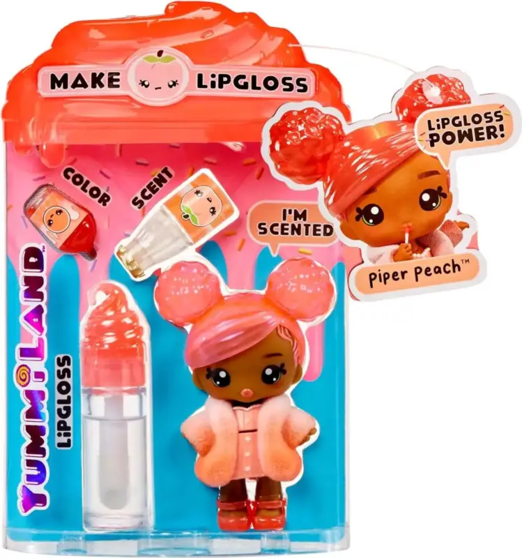 Bon Plan Yummiland Petite poupée avec brillant à lèvres – Piper Peach